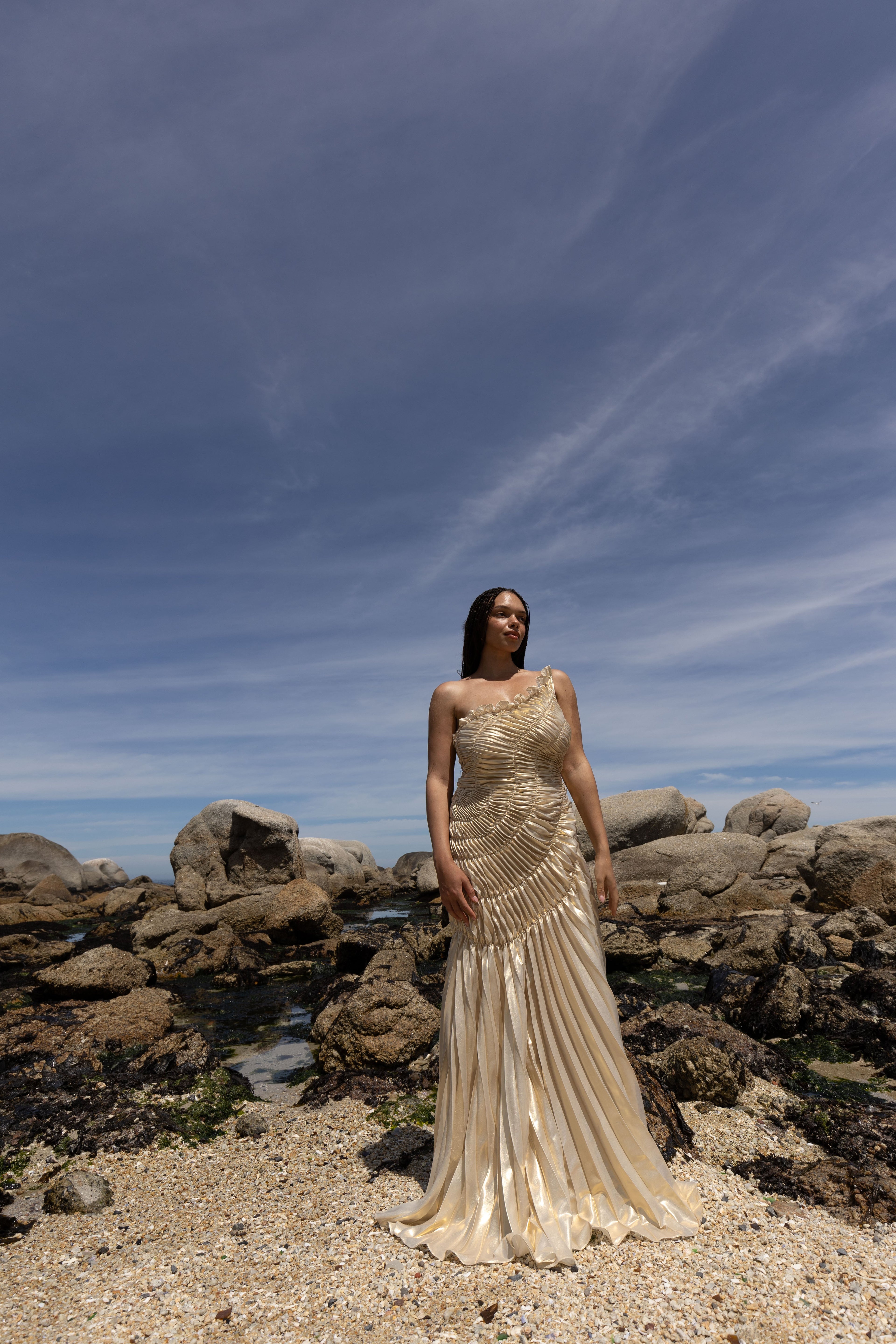 Impression Dress Floor Length Metallic