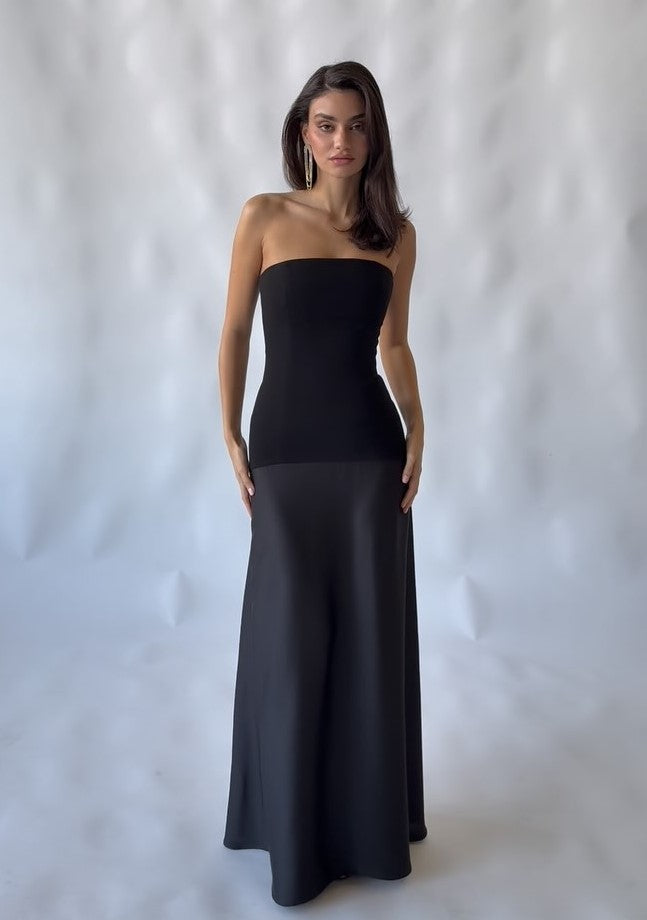 Sexy off-the-Shoulder Slim-Fit Tube Top Stitching Dress