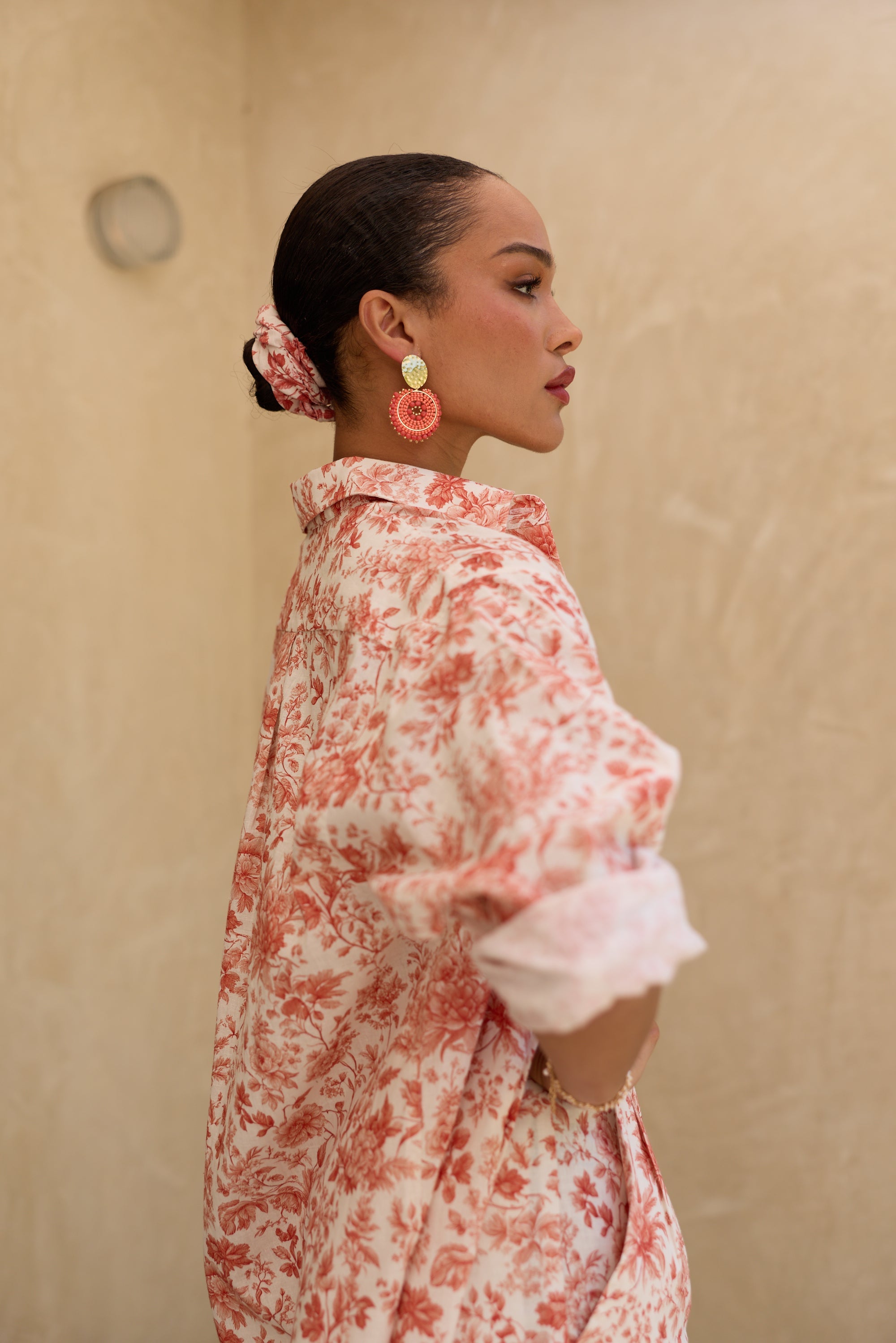 The Austin Shirt in Red Toile