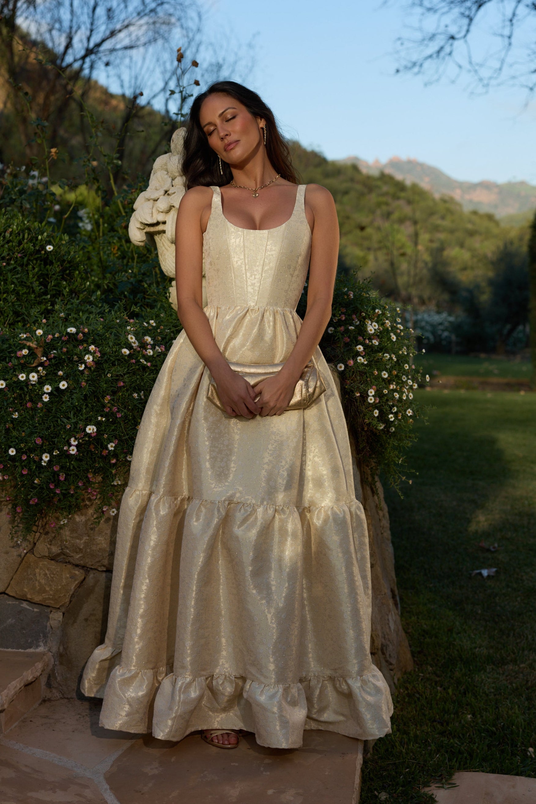 The Avery Dress in Butter Yellow Duchess