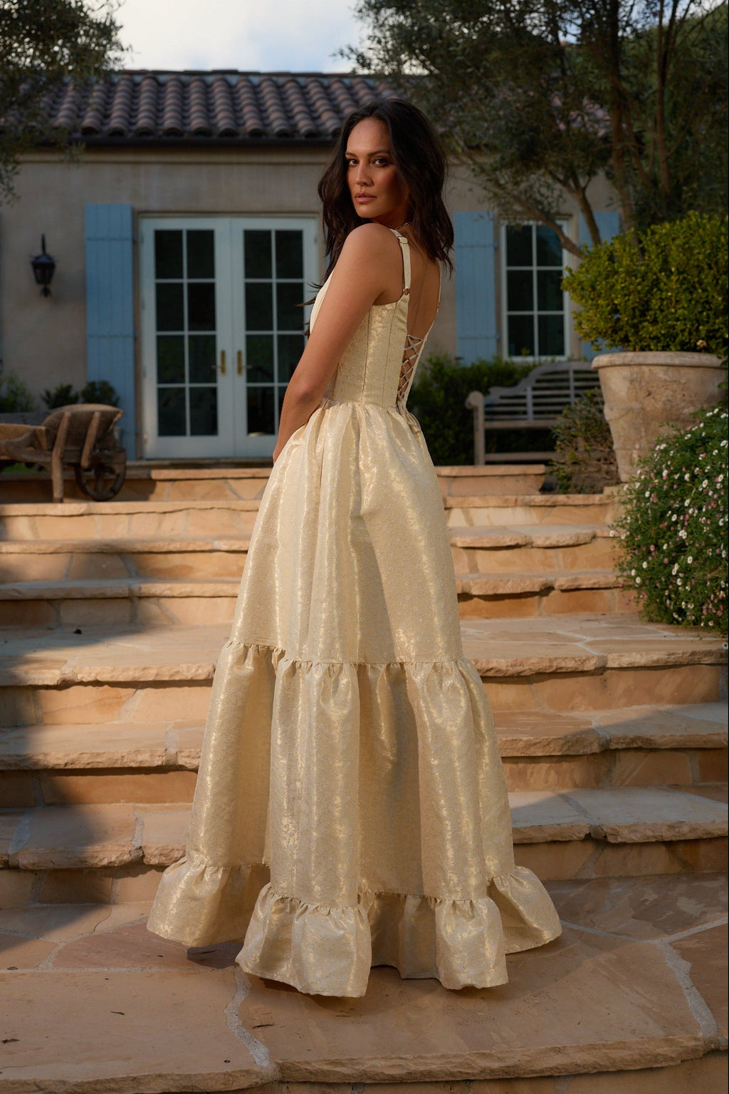 The Avery Dress in Butter Yellow Duchess