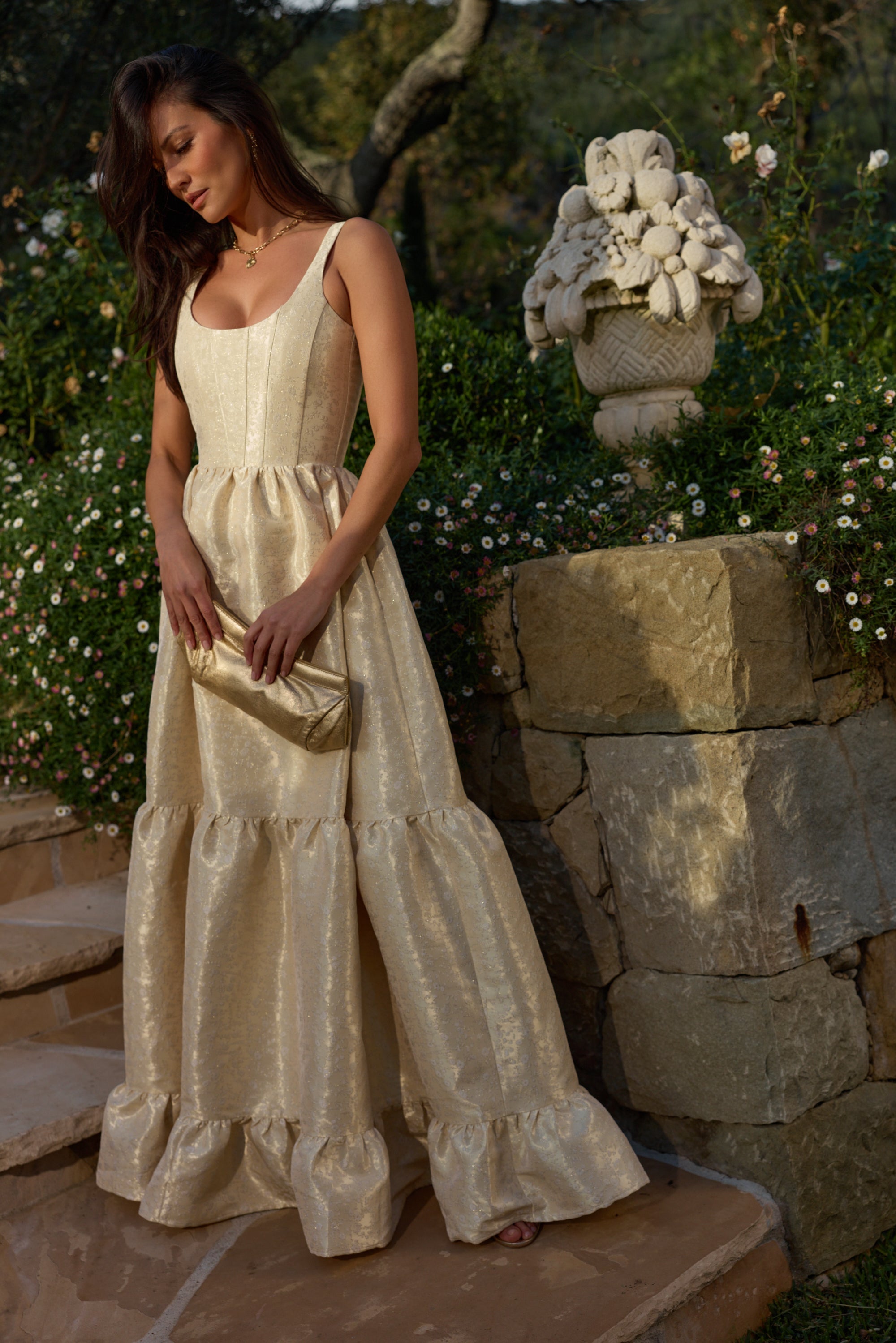 The Avery Dress in Butter Yellow Duchess