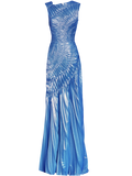 Fossil Dress Floor Length Metallic