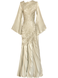 Fossilite Dress Floor Length Metallic