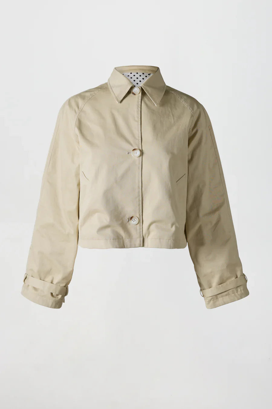 REVERSIBLE POLKADOT TRENCH