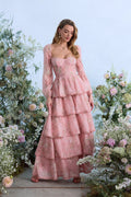 The Juliette Dress in Light Pink Tapestry Rose