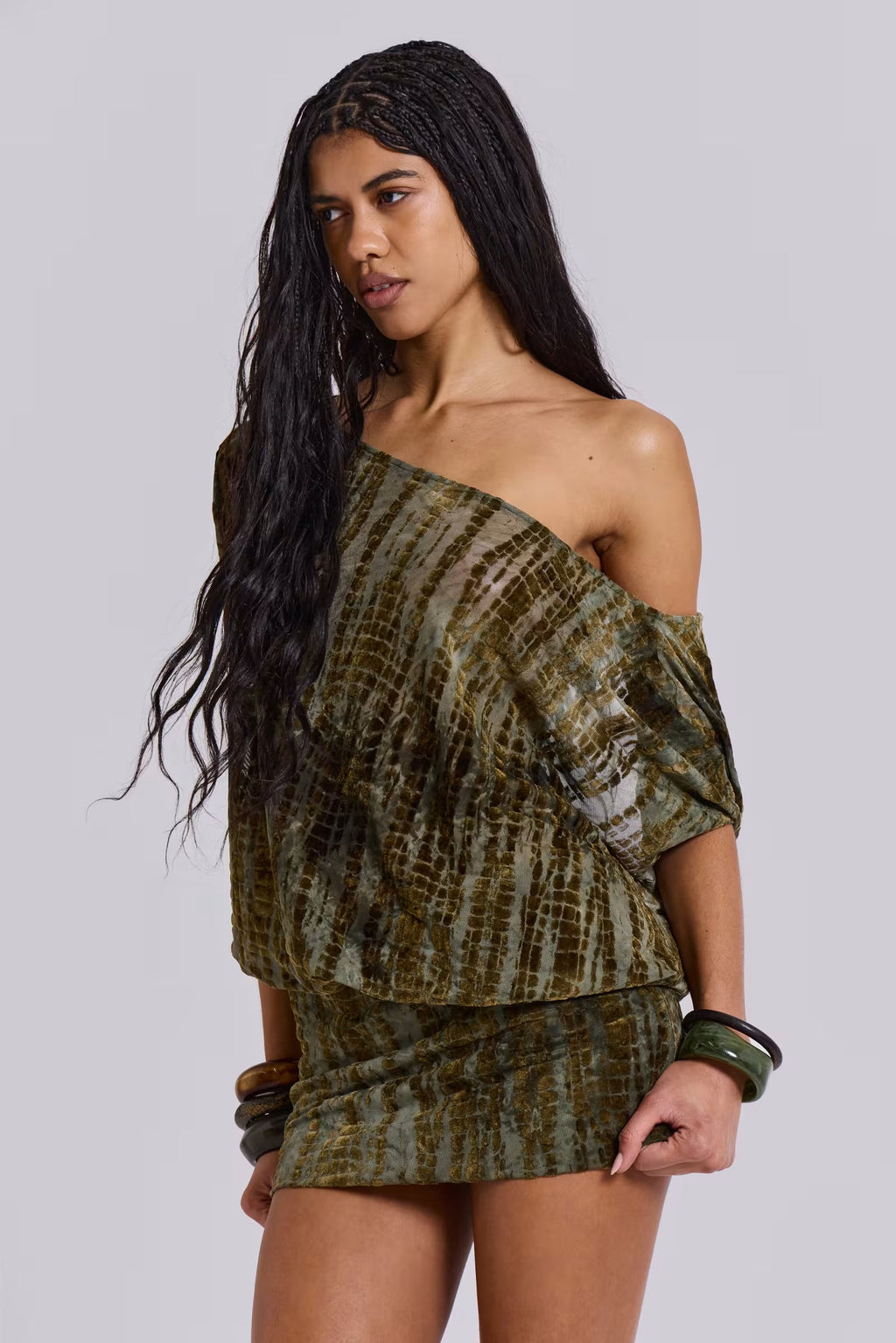 Nyx Devore Backless Mini Dress