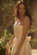 The Regina Dress in Butter Yellow Baroque Floral