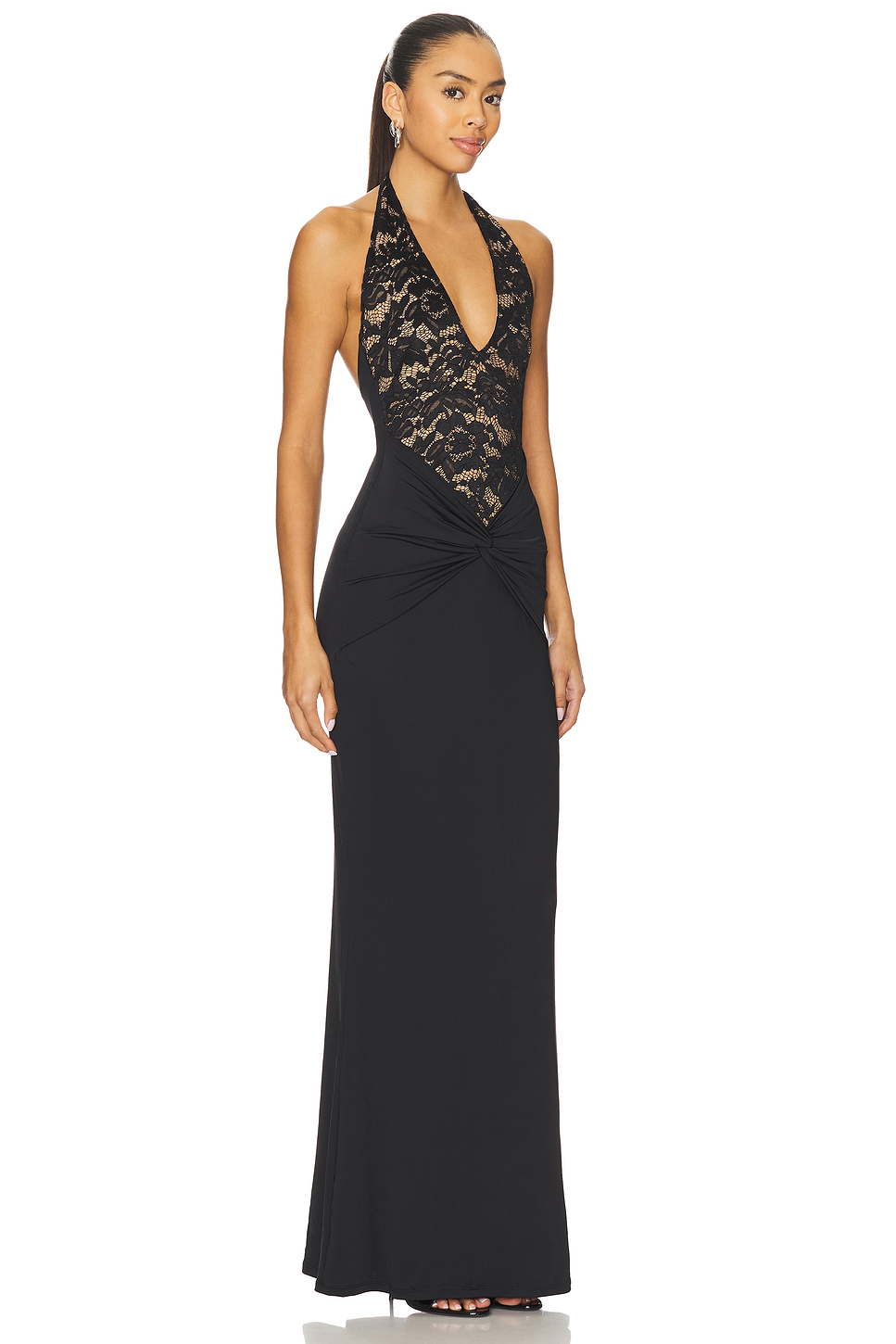 Sexy Lace Halter Slim Fit Stitching Dress