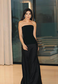 Sexy off-the-Shoulder Slim-Fit Tube Top Stitching Dress